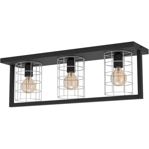 Eglo, Eglo Deckenlampe Jubily Schwarz Stahl 19 cm 77 cm - Deckenlampe