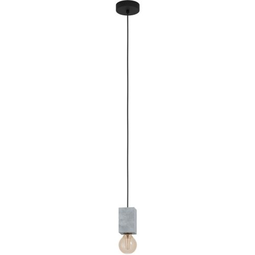 Eglo, Eglo Pendellampe Prestwick 3 Grau/Schwarz Beton/Stahl 0 cm 0 cm - Farbe: schwarz/grau - Material: Stahl/Beton - Pendellampe