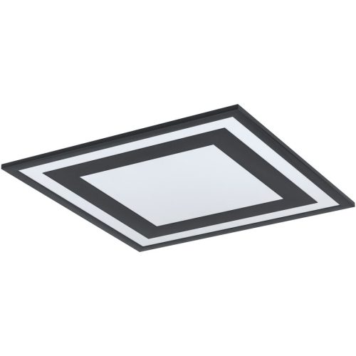 Eglo, Eglo Deckenlampe Savatarila Schwarz/Weiss Aluminium/Kunststoff 45 cm 45 cm - LED - Lichtfarbe: Helles Neutralweiss - Deckenlampe- LED Energiesparlampe
