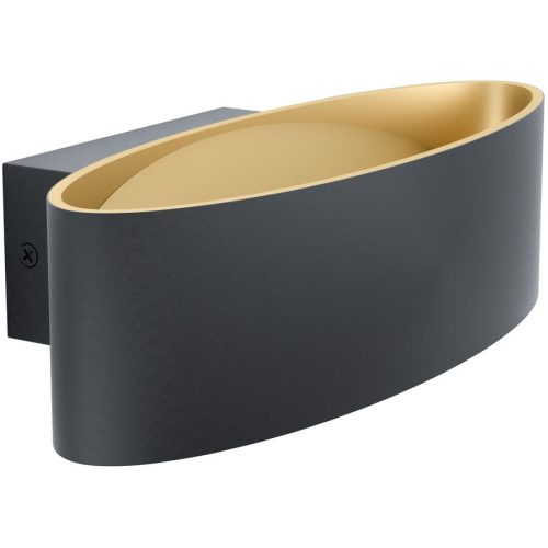 Eglo, Eglo Wandlampe Maccacari Gold/Schwarz Aluminium/Kunststoff/Stahl 0 cm 27 cm - Farbe: schwarz-gold - LED - Lichtfarbe: Warmweiss - Material: