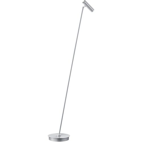 LIVIQUE, Leselampe Tom Silber Metall 140 cm - Farbe: chrom - LED - Lichtfarbe: Extra warmweiss - Material: Nickel matt/Chrom abgesetzt - Leselampe- LED