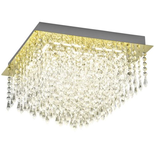 LIVIQUE, Deckenlampe Palace Gold Messing 40 cm 30 cm - LED - Lichtfarbe: Warmweiss - Deckenlampe- LED Energiesparlampe