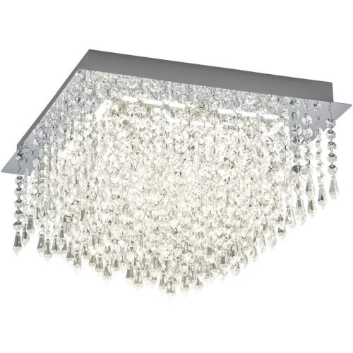 LIVIQUE, Deckenlampe Palace Silber Chrom 40 cm 30 cm - LED - Lichtfarbe: Warmweiss - Deckenlampe- LED Energiesparlampe