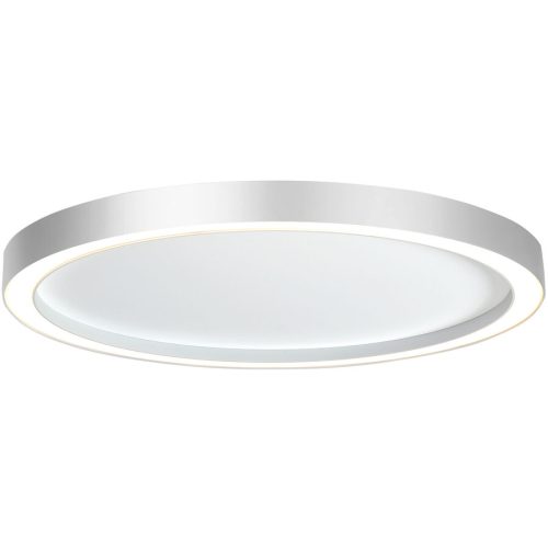 Bopp, Bopp Deckenlampe Aura Weiss/Silber Aluminium 55 cm 4 cm - Farbe: Aluminium/Weiss - LED - Lichtfarbe: Extra warmweiss - Deckenlampe- LED