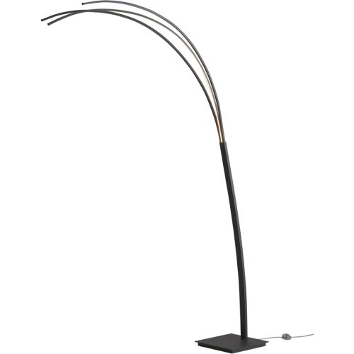 Bopp, Bopp Stehlampe Bow Schwarz Aluminium 208 cm - LED - Lichtfarbe: Extra warmweiss - Stehlampe- LED Energiesparlampe