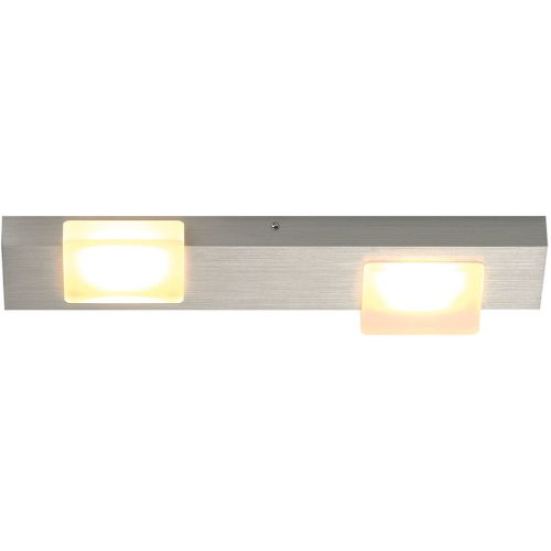 Bopp, Bopp Deckenlampe Lamina Silber Aluminium 10 cm 3 cm - Farbe: Aluminium geschliffen - LED - Lichtfarbe: Extra warmweiss - Deckenlampe- LED