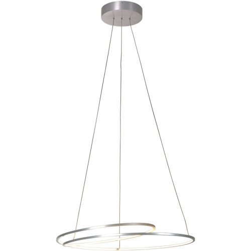 Bopp, Bopp Pendellampe At Silber Aluminium 45 cm 140 cm Ausziehbar/Drehbar - Farbe: Aluminium geschliffen - LED - Lichtfarbe: Extra warmweiss - Pendellampe-