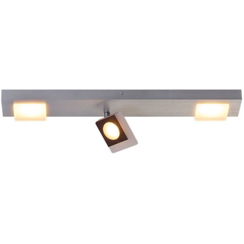 Bopp, Bopp Deckenlampe Session Silber Aluminium 8 cm 12 cm - Farbe: Aluminium geschliffen - LED - Lichtfarbe: Extra warmweiss - Deckenlampe- LED