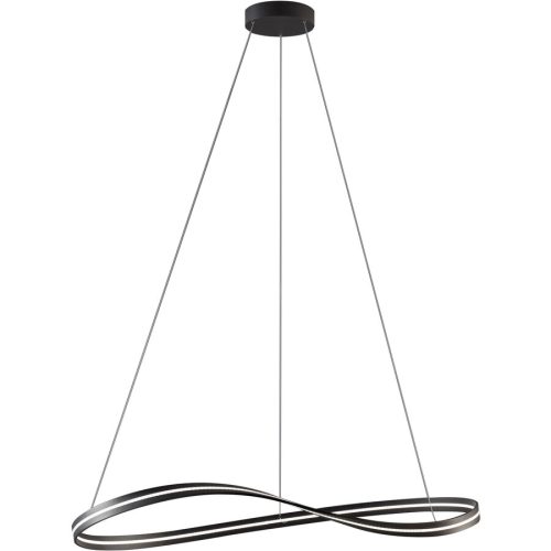 Escale, Escale Pendellampe Infinity Grau Aluminium 80 cm 140 cm - Farbe: anthrazit - LED - Lichtfarbe: Extra warmweiss - Pendellampe- LED Energiesparlampe