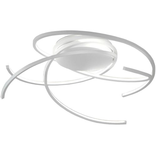 Escale, Escale Deckenlampe Space Weiss Aluminium 55 cm 16 cm - LED - Lichtfarbe: Extra warmweiss - Deckenlampe- LED Energiesparlampe