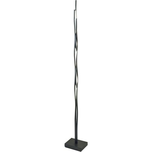 Escale, Escale Stehlampe Silk Grau Aluminium 20 cm 170 cm - Farbe: anthrazit - LED - Lichtfarbe: Extra warmweiss - Stehlampe- LED Energiesparlampe