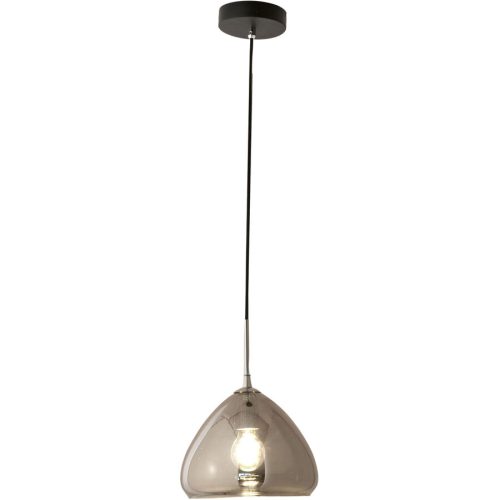 LIVIQUE, Pendellampe Ove Grau Glas/Metall 24 cm 200 cm - Farbe: verchromt - Material: Metall/Glas - Pendellampe