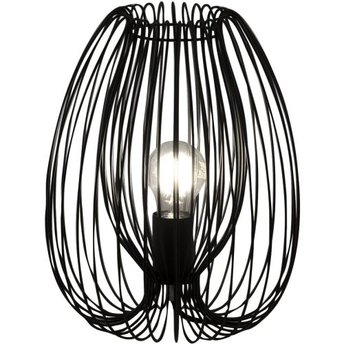 LIVIQUE, Tischlampe Aruna Schwarz Metall 25 cm 31 cm - Tischlampe