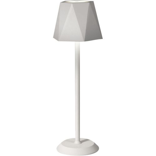 LIVIQUE, Tischlampe Keely Weiss Metall 38 cm - LED - Lichtfarbe: Warmweiss - Tischlampe- LED Energiesparlampe