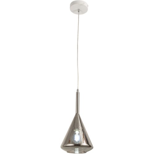 LIVIQUE, Pendellampe Tulisa Grau Glas/Metall 20 cm 200 cm - Material: Metall/Glas - Pendellampe
