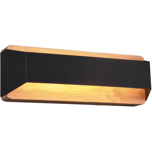 LIVIQUE, Wandlampe Orca Schwarz Metall 35.2 cm 12 cm - Farbe: schwarz matt - LED - Lichtfarbe: Warmweiss - Wandlampe- LED Energiesparlampe