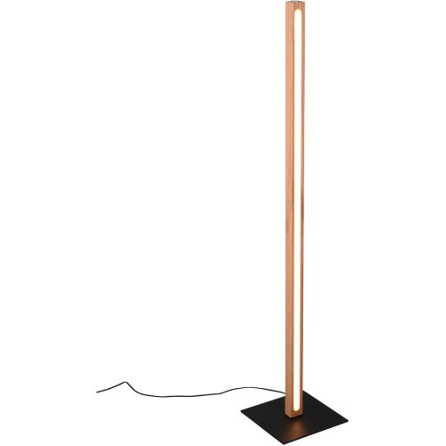LIVIQUE, Stehlampe Briana Weiss Holz 22 cm 115 cm - Farbe: natur - LED - Lichtfarbe: Warmweiss - Stehlampe- LED Energiesparlampe