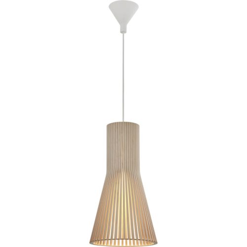 Secto Design, Secto Design Pendellampe Secto Small Braun Holz 25 cm 45 cm - Farbe: natur - LED - Lichtfarbe: Warmweiss - Material: Birkenholz - Pendellampe- LED