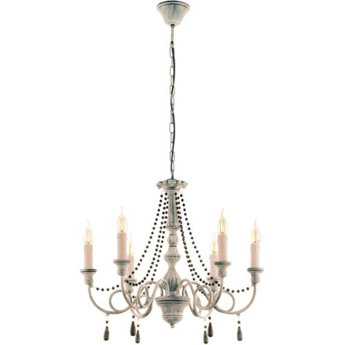 Eglo, Eglo Kronleuchter Colchester Braun/Grau Stahl 110 cm - Farbe: Taupe-antik - LED - Material: Holz/Stahl - Kronleuchter- LED Energiesparlampe