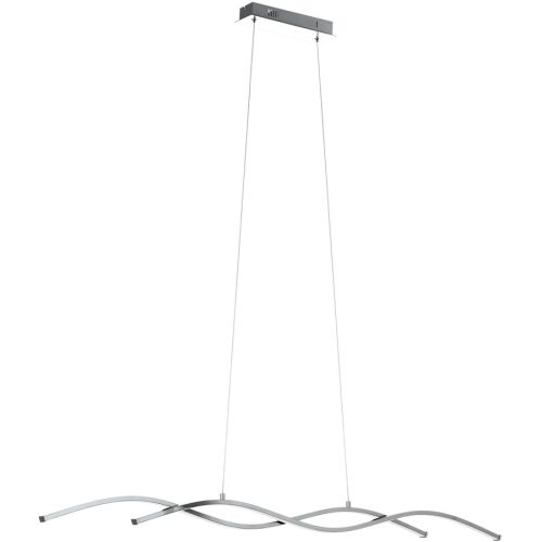 Eglo, Eglo Pendellampe Lasana 2 Weiss/Grau Kunststoff 8 cm 120 cm - Farbe: chrom - LED - Lichtfarbe: Warmweiss - Material: Aluminium/Stahl/Kunststoff -
