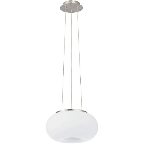 LIVIQUE, Pendellampe Optica Weiss/Grau Stahl/Glas 110 cm - Farbe: Nickel matt/weiss - Material: Stahl/ Glas - Pendellampe