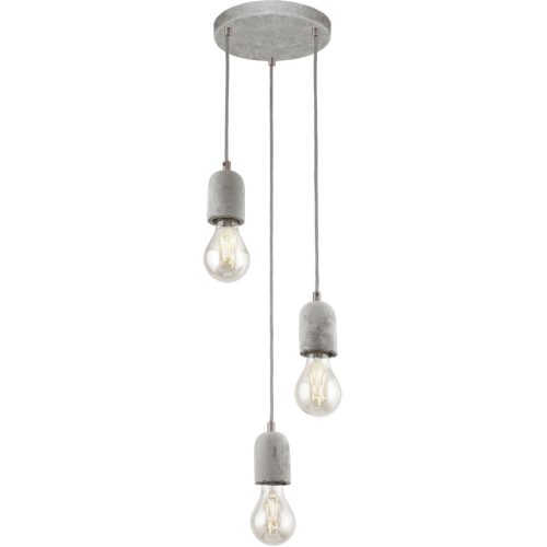 LIVIQUE, Pendellampe Silvares Grau Beton 150 cm - Pendellampe