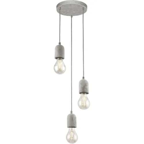 LIVIQUE, Pendellampe Silvares Grau Beton 150 cm - Pendellampe