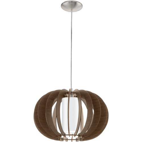LIVIQUE, Pendellampe Stellato 3 Braun/Weiss Stahl/Holz 130 cm - Farbe: braun-weiss - Material: Holz/Stahl - Pendellampe