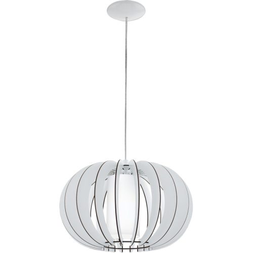 LIVIQUE, Pendellampe Stellato 2 Weiss Stahl/Holz 130 cm - Material: Holz/Stahl - Pendellampe