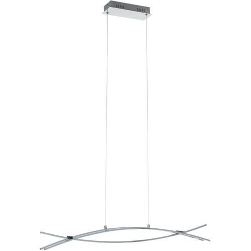 LIVIQUE, Pendellampe Nevado Weiss/Grau Aluminium/Kunststoff 90 cm 110 cm - Farbe: chrom/weiss - LED - Lichtfarbe: Warmweiss - Pendellampe- LED Energiesparlampe