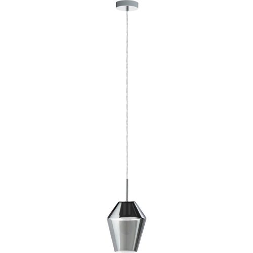 LIVIQUE, Pendellampe Murmillo Schwarz/Grau Stahl/Glas 150 cm - Farbe: chrom/schwarz - Material: Stahl/ Glas - Pendellampe