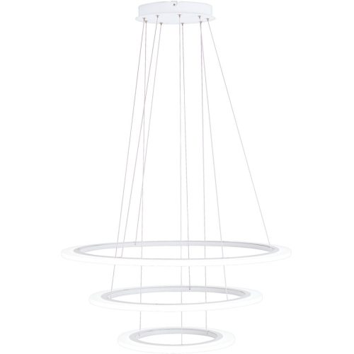 LIVIQUE, Pendellampe Penaforte Weiss Aluminium/Kunststoff 79 cm 150 cm - LED - Lichtfarbe: Warmweiss - Pendellampe- LED Energiesparlampe