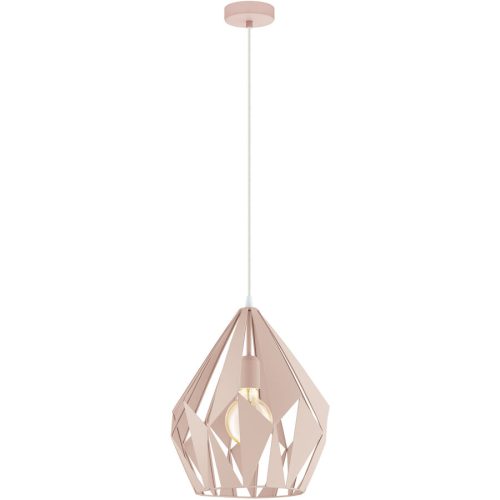 Eglo, Eglo Pendellampe Carlton-P Orange Stahl 31 cm 150 cm - Farbe: apricot - Pendellampe