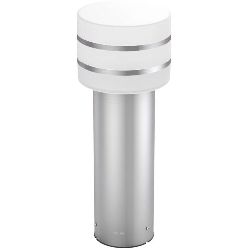 Philips Hue, Stehlampe aussen Philips Hue Silber Aluminium 15 cm 40 cm - LED - Lichtfarbe: Extra warmweiss - Stehlampe aussen- LED Energiesparlampe