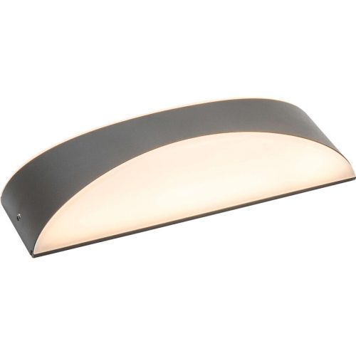 LIVIQUE, Wandlampe aussen Howard Grau/Weiss Aluminium 7 cm 24 cm - Farbe: anthrazit/weiss - LED - Lichtfarbe: Warmweiss - Material: Aluguss - Wandlampe aussen-