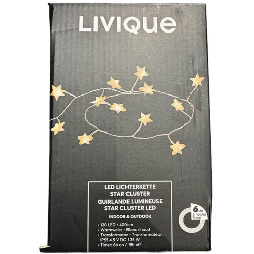 LIVIQUE, Weihnachtsbeleuchtung Lume Silber Kunststoff/Kupfer - LED - Lichtfarbe: Warmweiss - Material: Kupfer/Kunststoff - Weihnachtsbeleuchtung