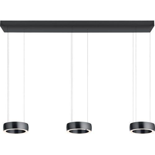 Bankamp, Designer-Pendellampe Bankamp Orbit anthrazit 3-flammig dimmbar - Farbe: Aluminium eloxiert - LED - Lichtfarbe: Extra warmweiss - Material:
