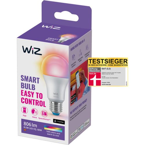 WIZ, WiZ 8720169072299 LED EEK F (A - G) E27 8.5 W Mehrfarbig (Ø x H) 60 mm x 122 mm dimmbar 1 St.