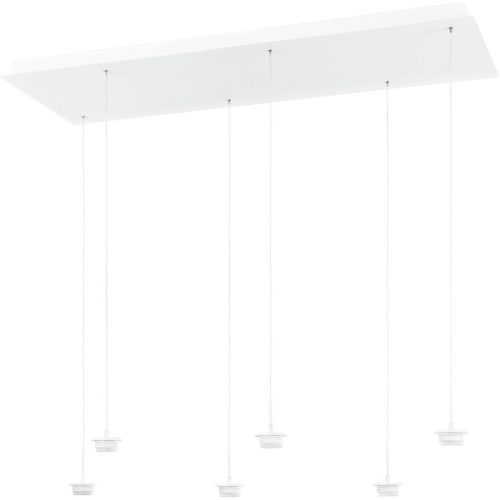 LIVIQUE, Pendellampe Cara Weiss Metall 100 cm 200 cm - LED - Lichtfarbe: Extra warmweiss - Helles Neutralweiss - Pendellampe- LED Energiesparlampe