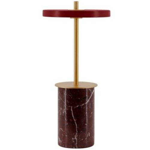 UMAGE, UMAGE Tischlampe Asteria Rot Stahl 12 cm 25.5 cm - LED - Lichtfarbe: Warmweiss - Tischlampe- LED Energiesparlampe
