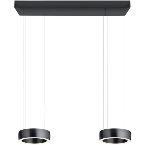 Bankamp, Designer-Pendellampe Bankamp Orbit anthrazit 2-flammig dimmbar - Farbe: anthrazit eloxiert - LED - Lichtfarbe: Extra warmweiss - Material: