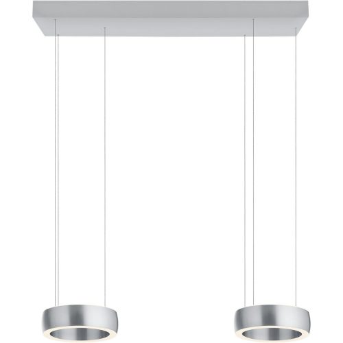 Bankamp, Designer-Pendellampe Bankamp Orbit aluminium matt 2-flammig dimmbar - LED - Lichtfarbe: Extra warmweiss - Material: Aluminium/Stahl -