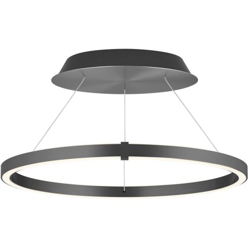 Bankamp, Designer-Pendellampe Bankamp Line anthrazit 63 cm mit Fernbedienung - Farbe: anthrazit matt eloxiert - LED - Lichtfarbe: Extra warmweiss - Material: