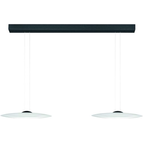 Bankamp, Designer-Pendellampe Bankamp DISC anthrazit 2-flammig - Farbe: anthrazit eloxiert - LED - Lichtfarbe: Extra warmweiss - Material: Aluminium/Stahl -