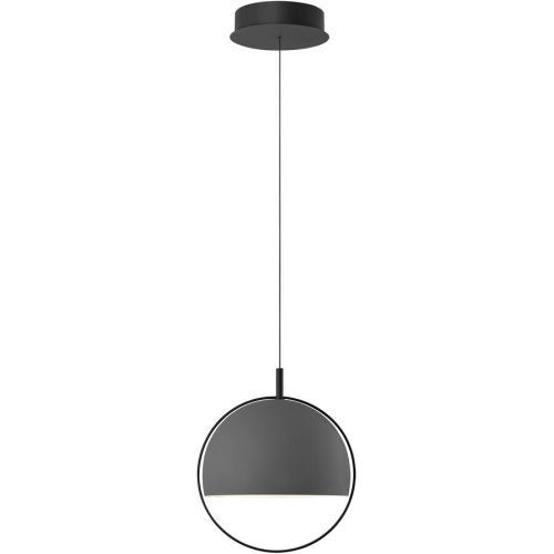 LIVIQUE, Pendellampe Hoop Schwarz Aluminium/Eisen 30 cm - LED - Lichtfarbe: Warmweiss - Pendellampe- LED Energiesparlampe