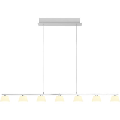 LIVIQUE, Pendellampe Jane Silber Aluminium/Eisen 122 cm - Farbe: Aluminium matt - LED - Lichtfarbe: Warmweiss - Pendellampe- LED Energiesparlampe