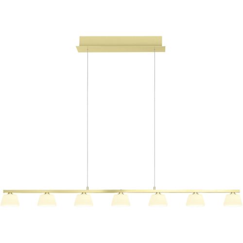 LIVIQUE, Pendellampe Jane Beige Aluminium/Eisen 122 cm - Farbe: champagner - LED - Lichtfarbe: Warmweiss - Pendellampe- LED Energiesparlampe