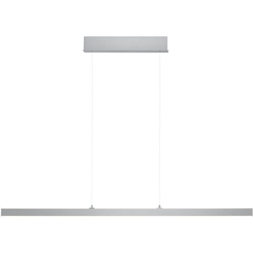 LIVIQUE, Pendellampe Karo Silber Aluminium/Eisen 130 cm - Farbe: Aluminium matt - LED - Lichtfarbe: Extra warmweiss - Helles Neutralweiss - Pendellampe- LED
