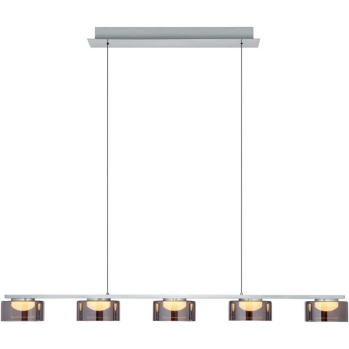 LIVIQUE, Pendellampe Dune Aluminium/Eisen 119 cm - Farbe: Silver - LED - Lichtfarbe: Warmweiss - Pendellampe- LED Energiesparlampe