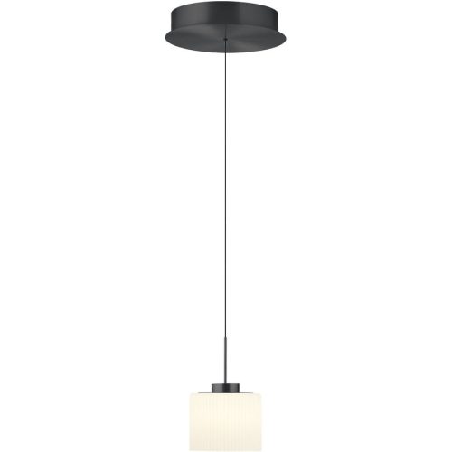 LIVIQUE, Pendellampe Elli Grau Aluminium/Eisen 26 cm - Farbe: anthrazit eloxiert - LED - Lichtfarbe: Warmweiss - Pendellampe- LED Energiesparlampe